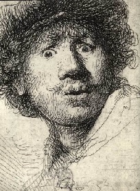 Punta seca de Rembrandt